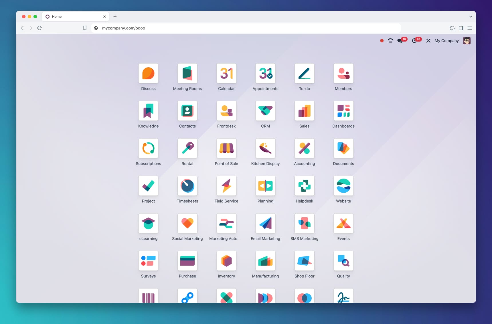 Odoo image and text block